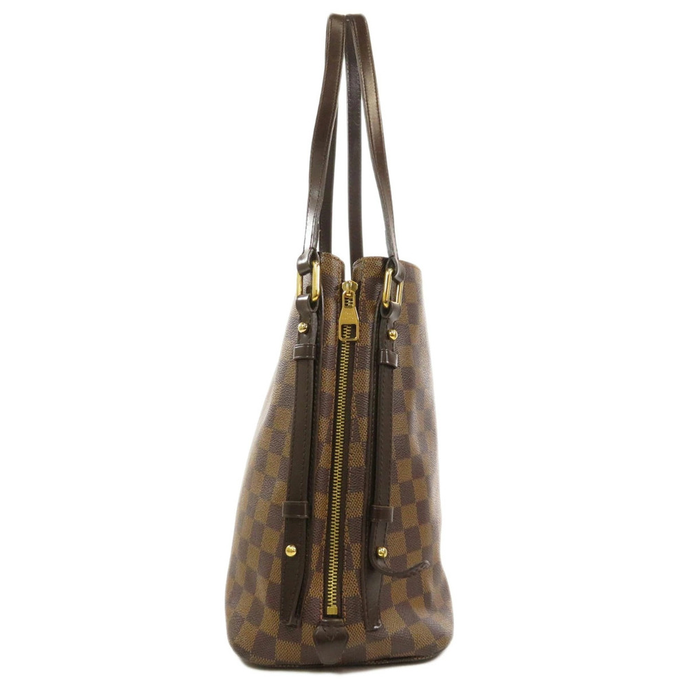 Louis Vuitton Canvas Cabas Bag Ebene Shoulder Damier Brown Rivington - Picture 3 of 11